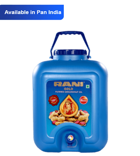 Rani Filtered Groundnut Oil - 15 kg Jar for Chakli - Ideal for Commercial Cooking