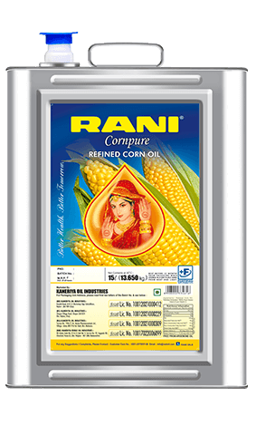 Rani Refined Corn Oil - Ideal for Bulk Cooking - 15 liter Large Tin